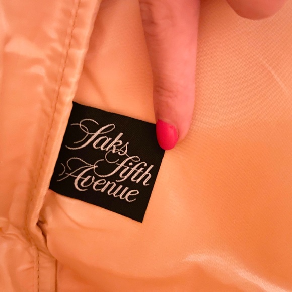 Saks Fifth Avenue Rose Gold Color Tote Bag - Picture 7 of 12